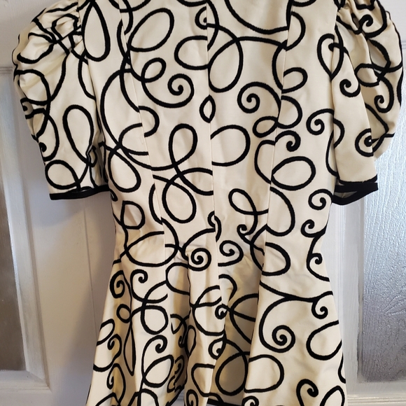 AJ BARI VINTAGE WHITE AND BLACK JACKET S SM - Picture 3 of 10